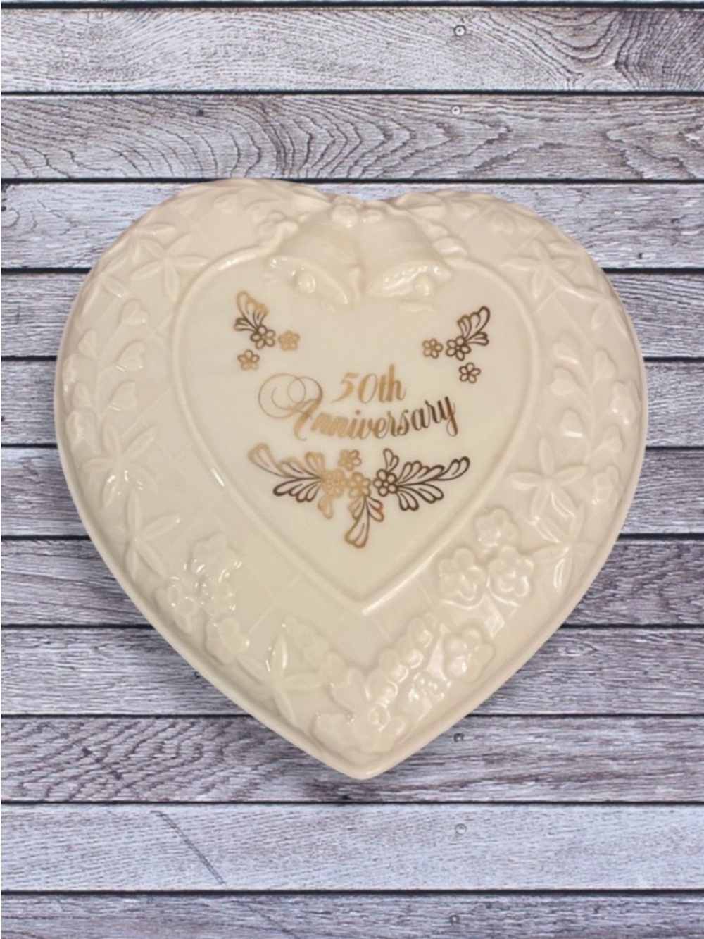 Lenox 50th Anniversary heart trinket box